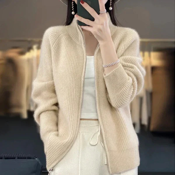 Women’s Casual Lightweight Jacket with Zip-Up