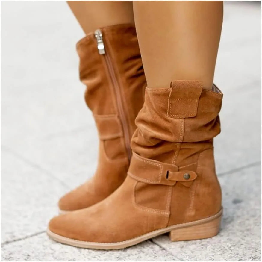 Women’s Casual Comfortable Boots with Zip Up