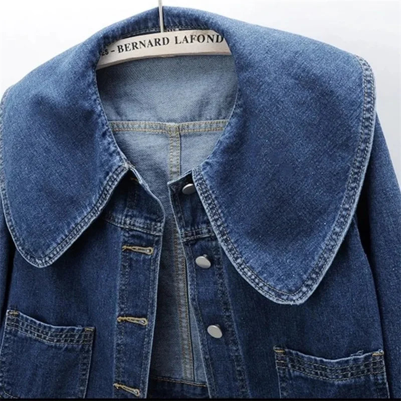 Women’s Cropped Casual Jacket with Pockets