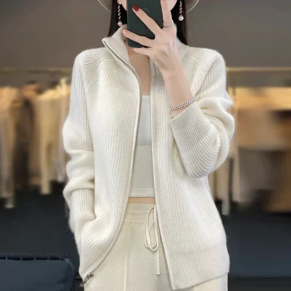 Women’s Casual Lightweight Jacket with Zip-Up