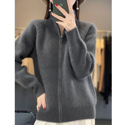 Women’s Casual Lightweight Jacket with Zip-Up