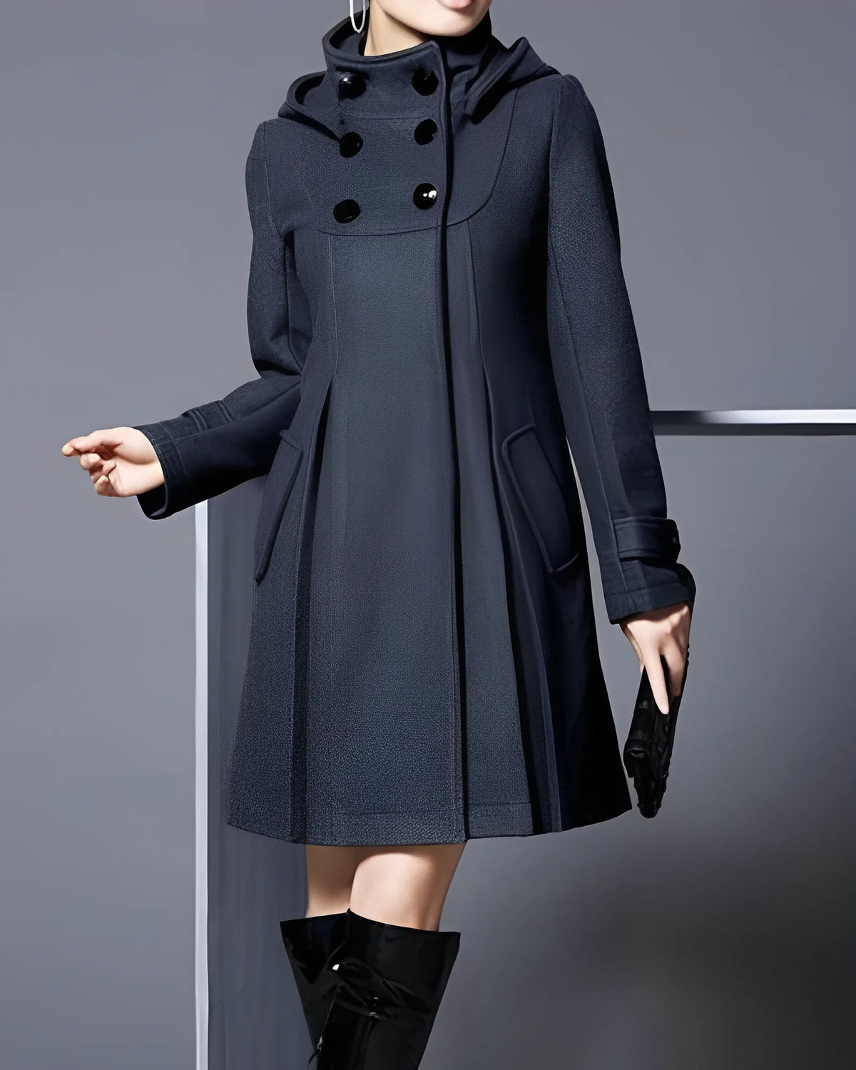 Women’s Casual Longline Coat with Hood