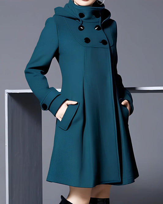 Women’s Casual Longline Coat with Hood