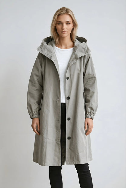 Women’s Long Casual Coat with Pockets