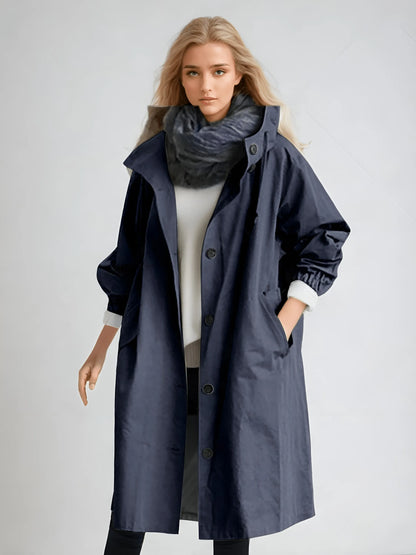 Women’s Long Casual Coat with Pockets