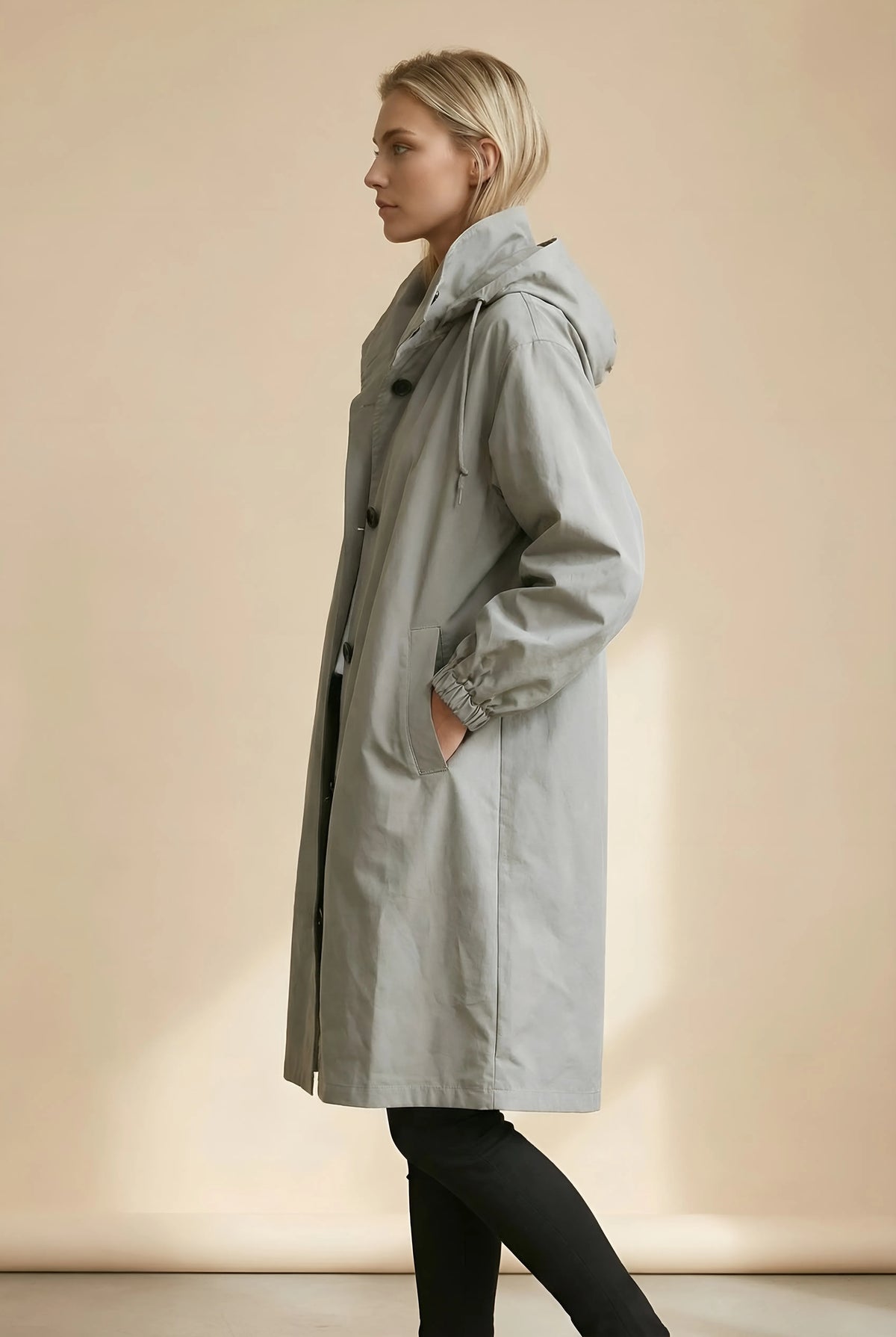 Women’s Long Casual Coat with Pockets