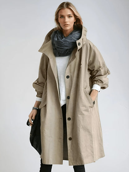 Women’s Long Casual Coat with Pockets