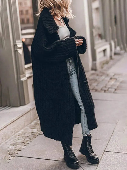 Women’s Longline Casual Coat with Pockets