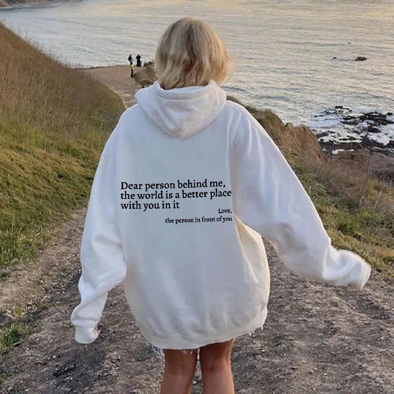 Women’s Oversized Soft Hoodie with Ribbed Cuffs