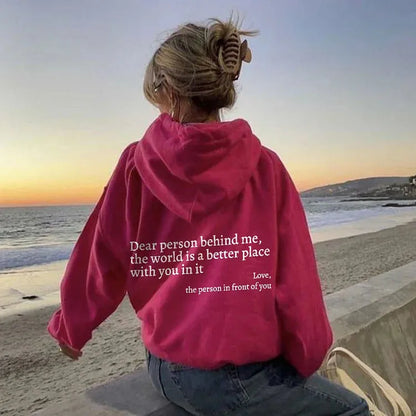 Women’s Oversized Soft Hoodie with Ribbed Cuffs