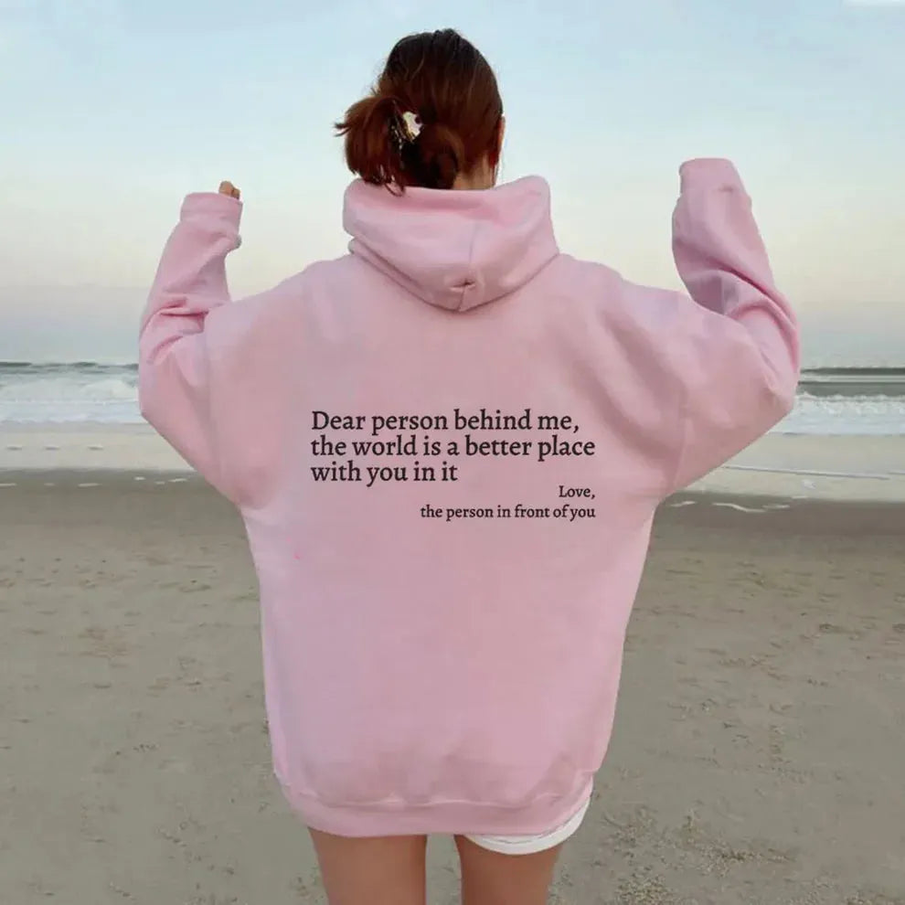 Women’s Oversized Soft Hoodie with Ribbed Cuffs