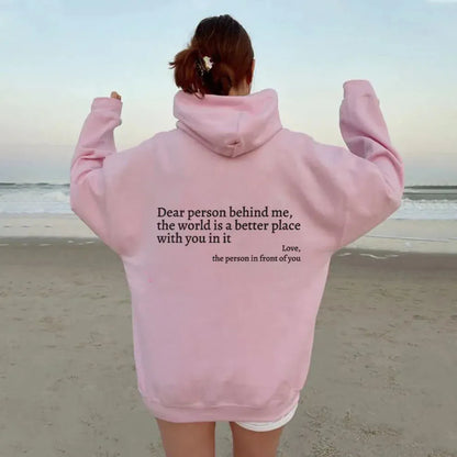Women’s Oversized Soft Hoodie with Ribbed Cuffs