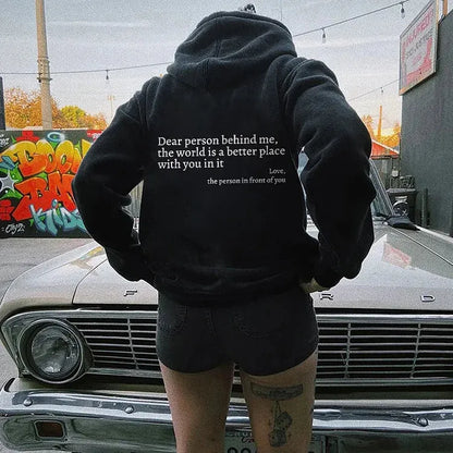 Women’s Oversized Soft Hoodie with Ribbed Cuffs