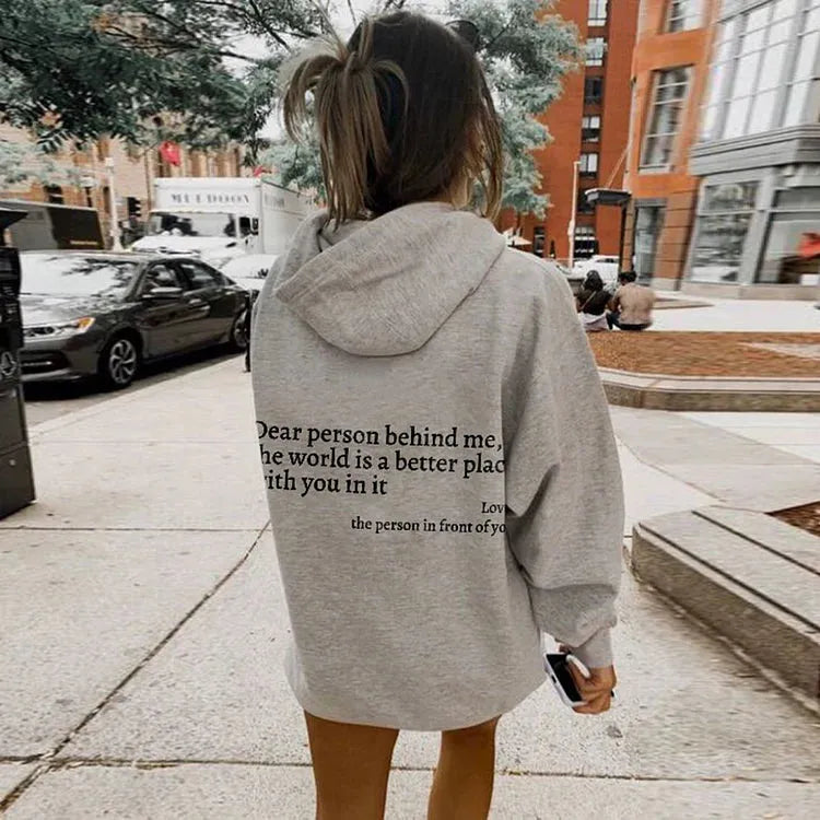 Women’s Oversized Soft Hoodie with Ribbed Cuffs
