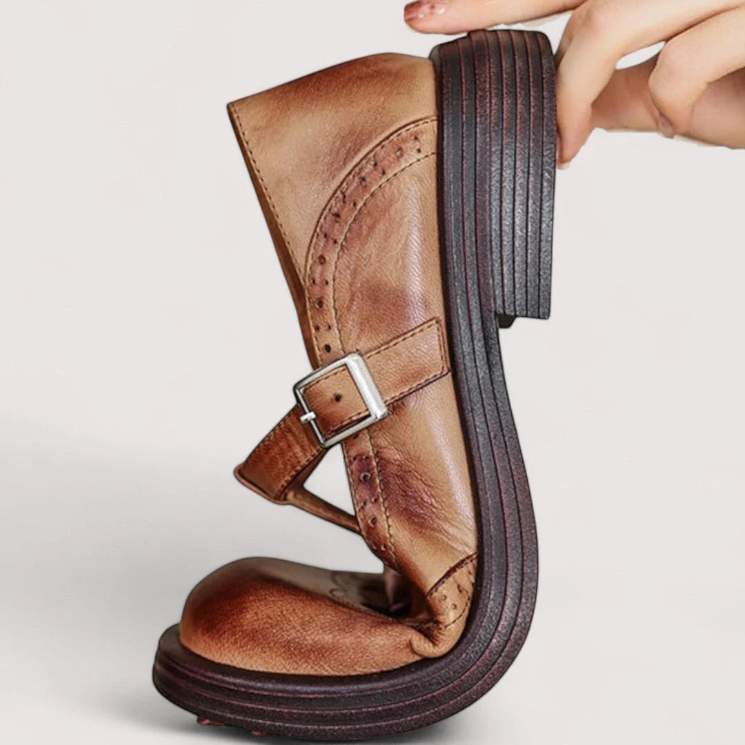 Women's Strappy Slip On Mary Jane Shoes with Slip Resistant Sole and Cushioned Insole