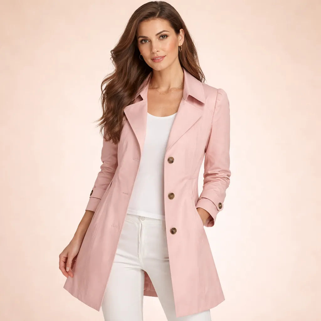 Women’s Tailored Casual Coat with Pockets