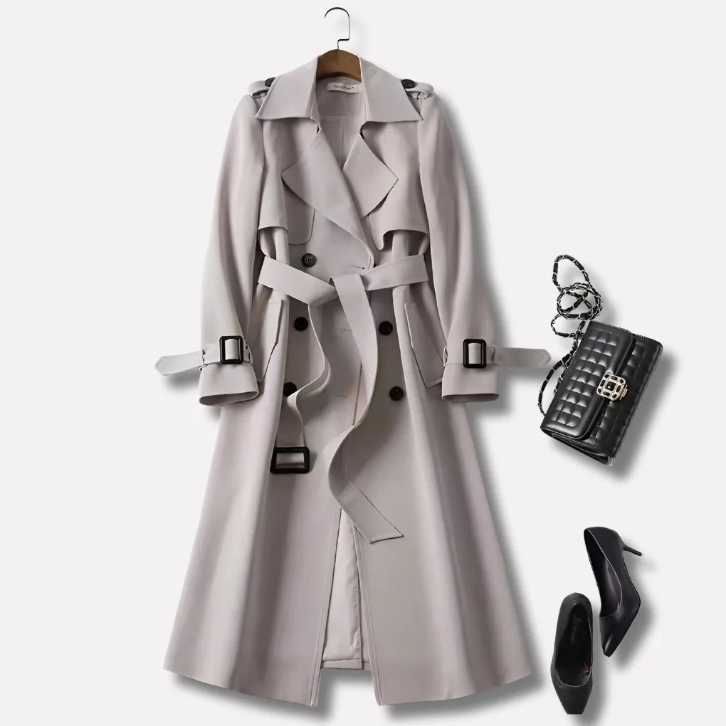 Women’s Vintage Lightweight Coat with Belted Waist